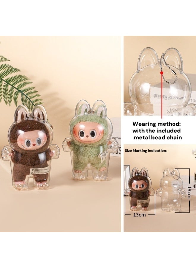 Pop Mart x Momiji LABUBU Generation 1 Translucent Protective Case | Macaron Standing Dust-Proof Cover (Shockproof Display Model) - Image 3