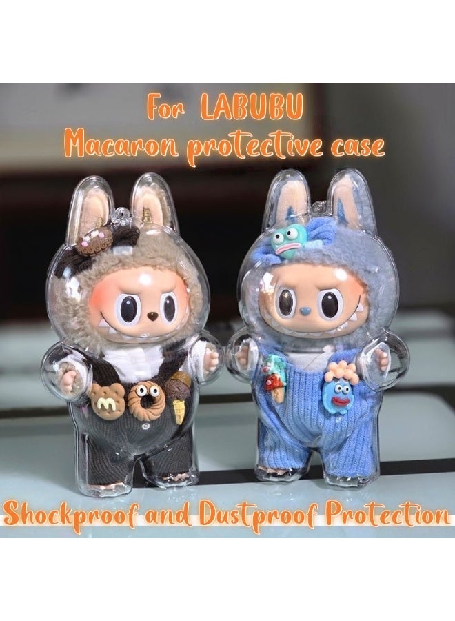 Pop Mart x Momiji LABUBU Generation 1 Translucent Protective Case | Macaron Standing Dust-Proof Cover (Shockproof Display Model) - Image 5