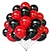 YMSZ Red and Black Latex Balloons 67 12 Inch Black and Red Party Balloons for Birthday Graduation BBQ Casino Poker Card Party Decoration - Image 2