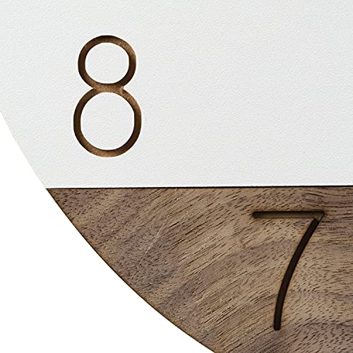La Crosse Technology 12" Sierra Wood Quartz Analog Wall Clock - White - 404-3630B - Image 4