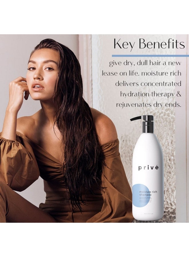 Prive Moisture Rich Shampoo - Extreme Hydration- Infused with Shea Butter - Great for All Hair Types - Color Safe - Image 5