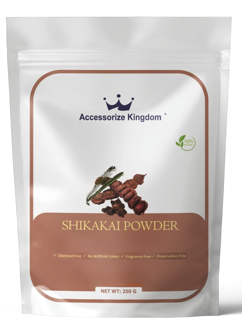مملكة الإكسسوارات مسحوق شيكاكاي (250 غرام) - نقي 100% | للعناية الطبيعية بالشعر والبشرة | يعزز نمو الشعر، ويقوي جذوره، ويقلل من القشرة، ويمنحه لمعانًا | ينظف البشرة بلطف - Image 1