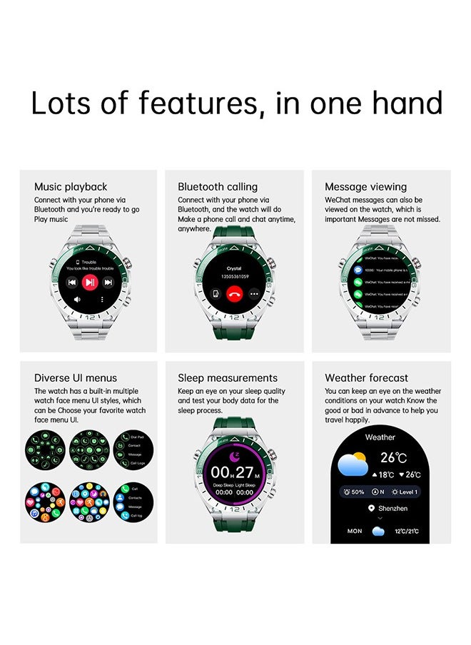 DAREU - Smartwatch Ultimate – Advanced Features, Premium Design & Exceptional Performance, Zirconium-Based Liquid Metal, ECG Analysis, Golf Course Mode, Offline Contour Maps, 100 Meter Water Resistance, Long Battery Life - Image 1