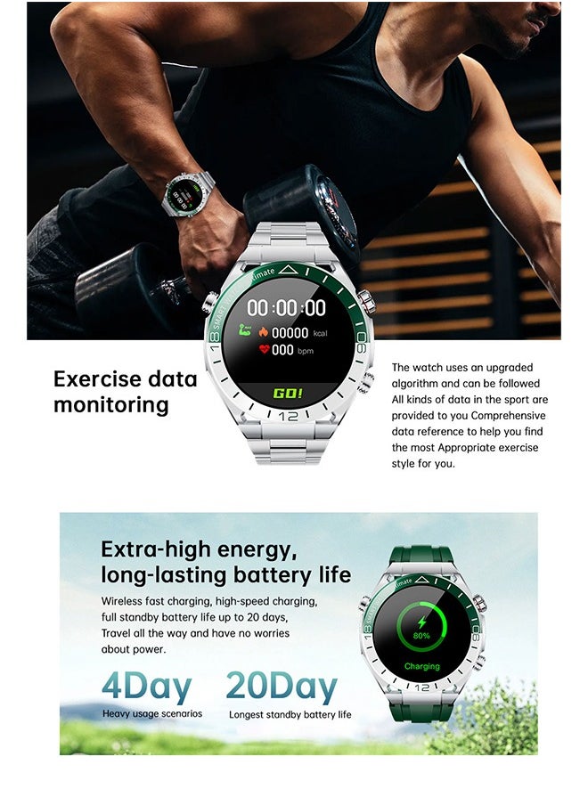 DAREU - Smartwatch Ultimate – Advanced Features, Premium Design & Exceptional Performance, Zirconium-Based Liquid Metal, ECG Analysis, Golf Course Mode, Offline Contour Maps, 100 Meter Water Resistance, Long Battery Life - Image 1