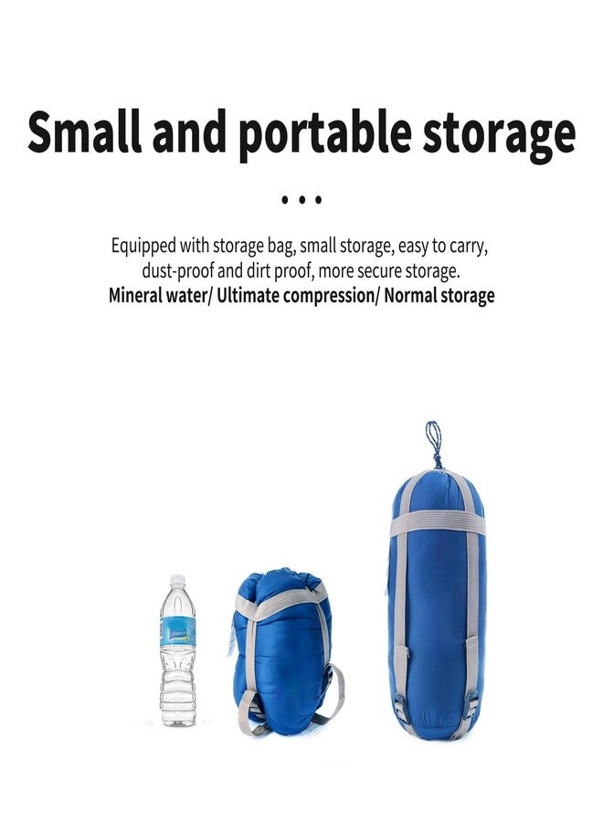Blackpongo Ultralight Sleeping Bag - Envelope Lightweight Portable, Waterproof, Comfort with Compression Sack - Great for 3 Season Traveling, Camping, Hiking (Dark Blue) - Image 3