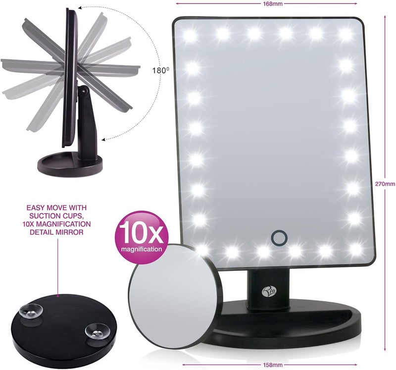 RIO 24 LED TOUCH DIMMABLE MAKEUP MIRROR - Image 2