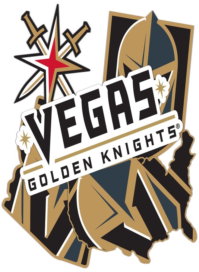 Desert Cactus Vegas Golden Knights Sticker Team NHL National Hockey League Vinyl Decal Laptop Water Bottle Car Scrapbook (Type 2-3) - Image 1