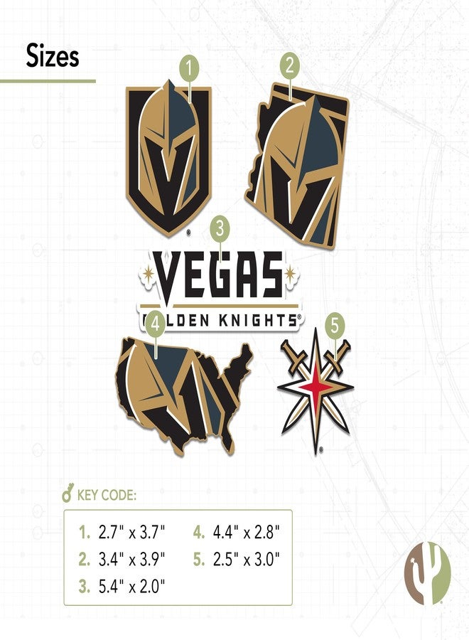Desert Cactus Vegas Golden Knights Sticker Team NHL National Hockey League Vinyl Decal Laptop Water Bottle Car Scrapbook (Type 2-3) - Image 2