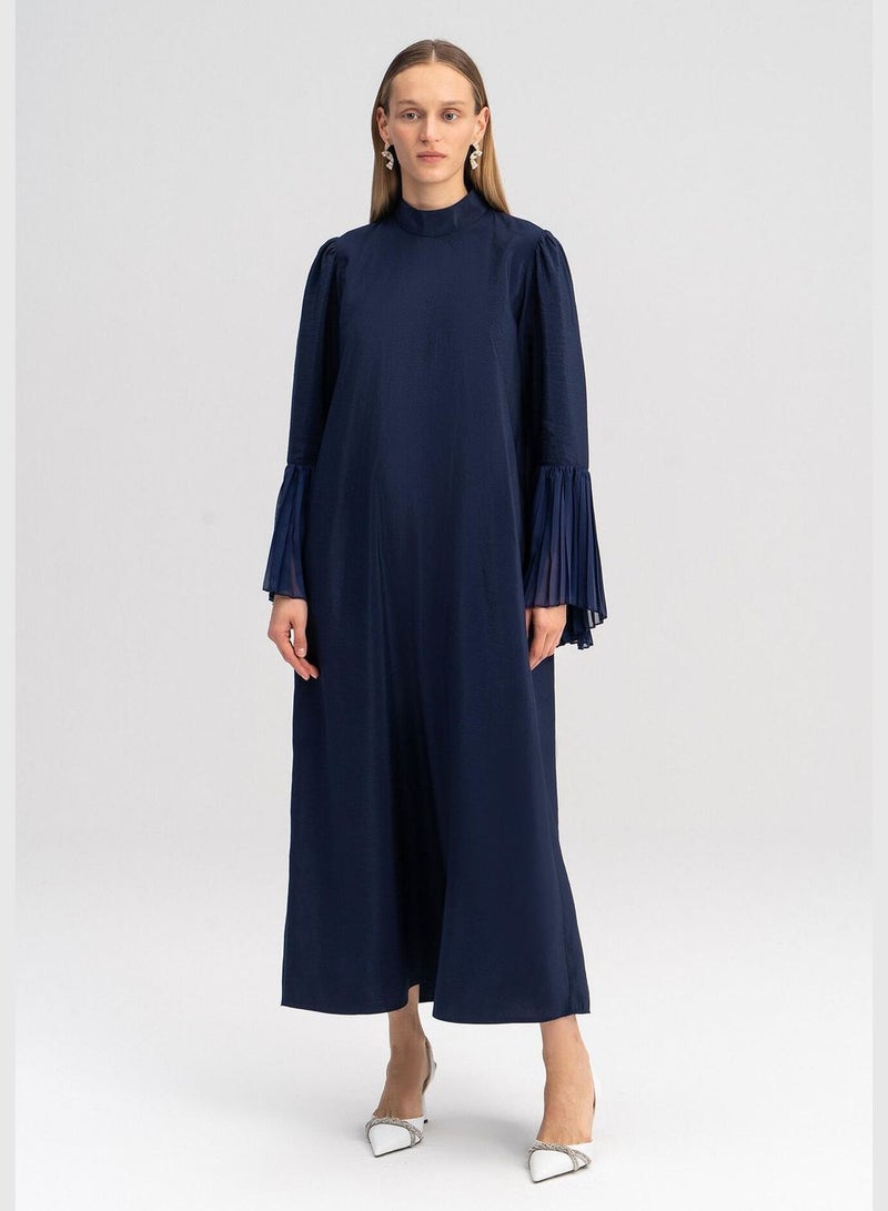 Touche فستان شيفون مزود بأذرع مع طوق رقبة - Image 3