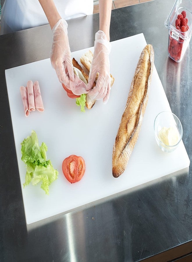 CURTA Cutting Boards for Kitchen, 24" x 18" x 0.5" White Color Coded Plastic Commercial Chopping Board Anti Slip Surface Dishwasher Safe - Image 1