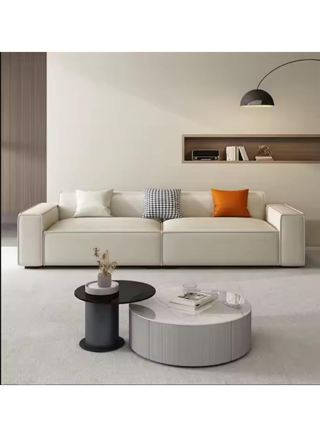 Zayn comforts Elegant and Spacious Fabric Sofa Set 2 Seater â€“ Sleek Design for a Comfortable Living Room (Ivory) - Image 1