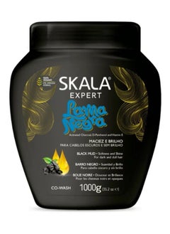 Scala Original Brazilian Black Mud Treatment Cream Rich in Activated Charcoal, Dipanthenol and Vitamin E for Dry, Damaged, Dark and Curly Hair Care 100% Nabani Weight 1000g