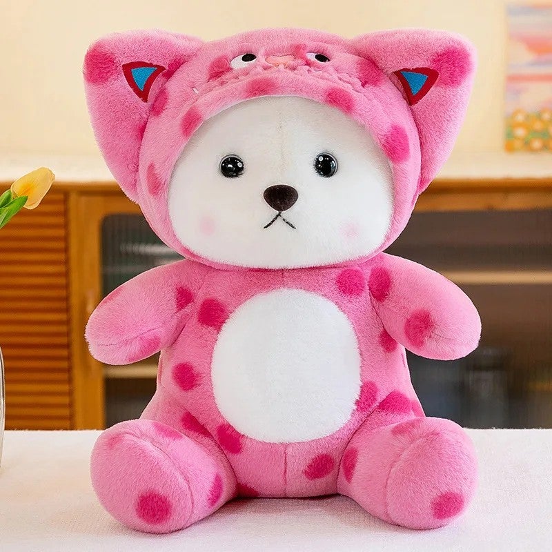 Y&D Cute Bear Plush Toy That Transforms into Rabbit, Pig & Dinosaur – Soft Stuffed Animal Toys for Babies & Kids, Adorable Cartoon Dolls, Cuddly Pillow Gift for Toddlers - Image 3