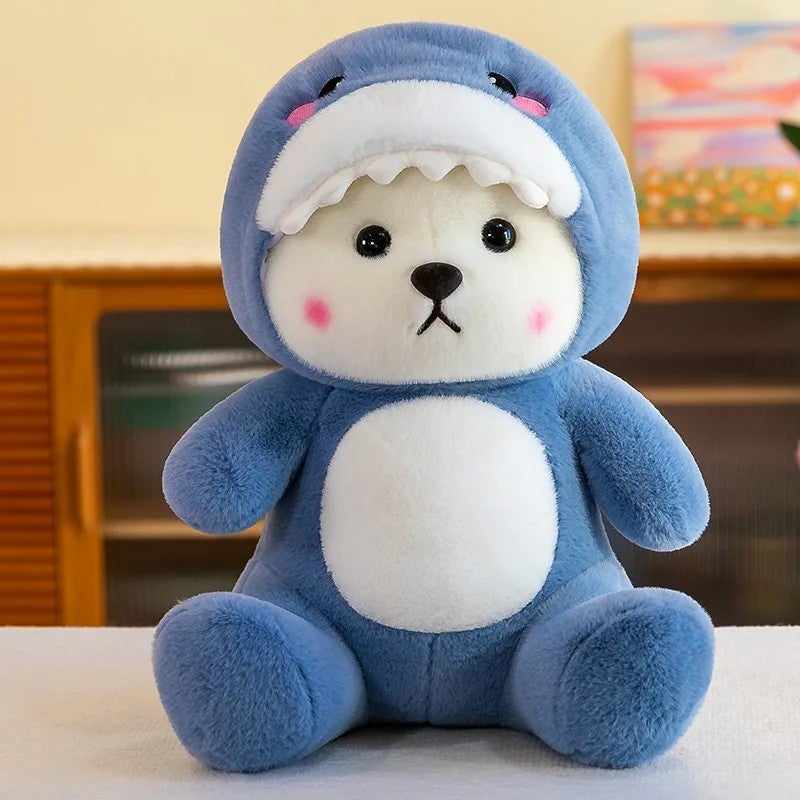 Y&D Cute Bear Plush Toy That Transforms into Rabbit, Pig & Dinosaur – Soft Stuffed Animal Toys for Babies & Kids, Adorable Cartoon Dolls, Cuddly Pillow Gift for Toddlers - Image 1