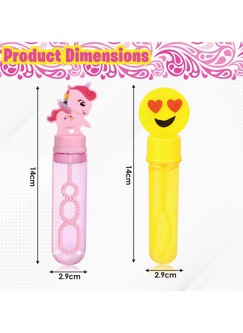 Home Smart Unicorn Bubble Sticks Box of 24 Toy Assorted Color Bubble Stick for Birthday Party Decoration Summer Outdoor Activity and More  - Image 2