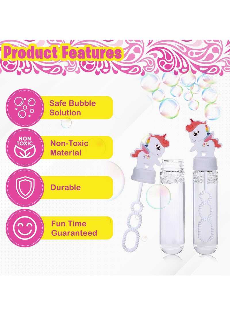 Home Smart Unicorn Bubble Sticks Box of 24 Toy Assorted Color Bubble Stick for Birthday Party Decoration Summer Outdoor Activity and More  - Image 3