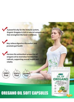 BIYODE Oil of Oregano Extract, Contains Antioxidant Properties, Oil of Oregano 6000 mg +Black Seed Oil 200 mg, 300 Rapid Release Softgels  - Image 4