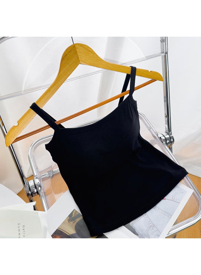 Modal Basic Thin Strap Tank Top With Chest Pad Women's Inner And Outer Wear Sleeveless Bottoming Girl Tube Top - Image 5