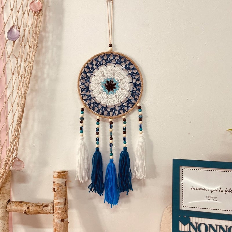 Bohemian Dream Catcher Hand-Woven Dream Catcher Devil'S Eye Dream Catcher Home Decoration Dream Catcher - Image 4