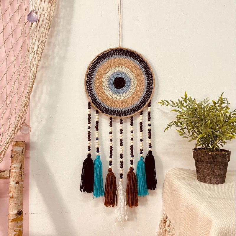 Bohemian Dream Catcher Hand-Woven Dream Catcher Devil'S Eye Dream Catcher Home Decoration Dream Catcher - Image 2