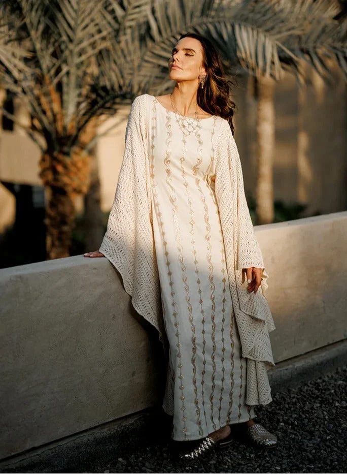 MAISON ARABELLE GHALA LINEN BEIGE KAFTAN