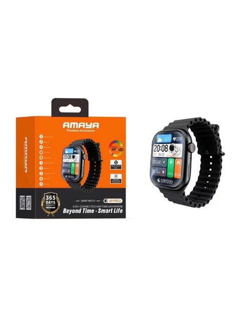 A smart and elegant watch that works with Apple and Android systems and receives calls and text messages with ease One year warranty  black color