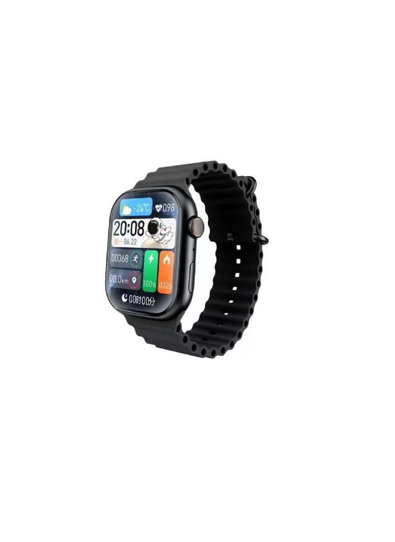Generic - A smart and elegant watch that works with Apple and Android systems and receives calls and text messages with ease One year warranty  black color - Image 1