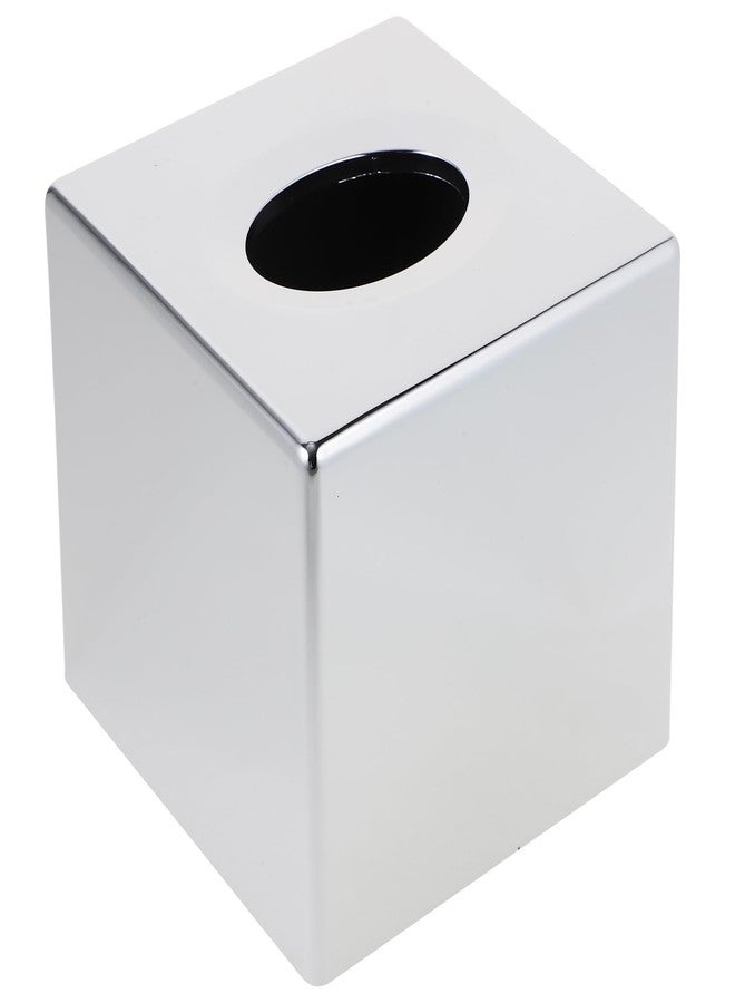 BESPORTBLE Electroplating Silver Tissue Box Cover, Square Abs Napkin Holder for Bathroom, Office, Kitchen, Living Room, Bedroom, Decorative Tissue Dispenser Box - Image 1