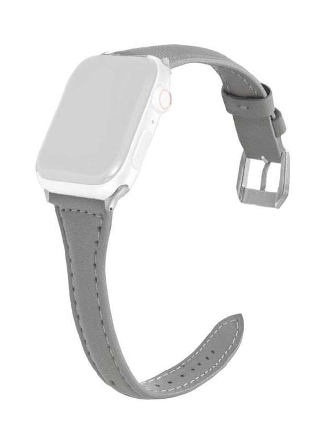 NIBEMINENT Ethnic Replacement Watchband for Apple Watch Series 1/2/3/4/5/6/7/SE 42/44/45mm Grey - Image 1