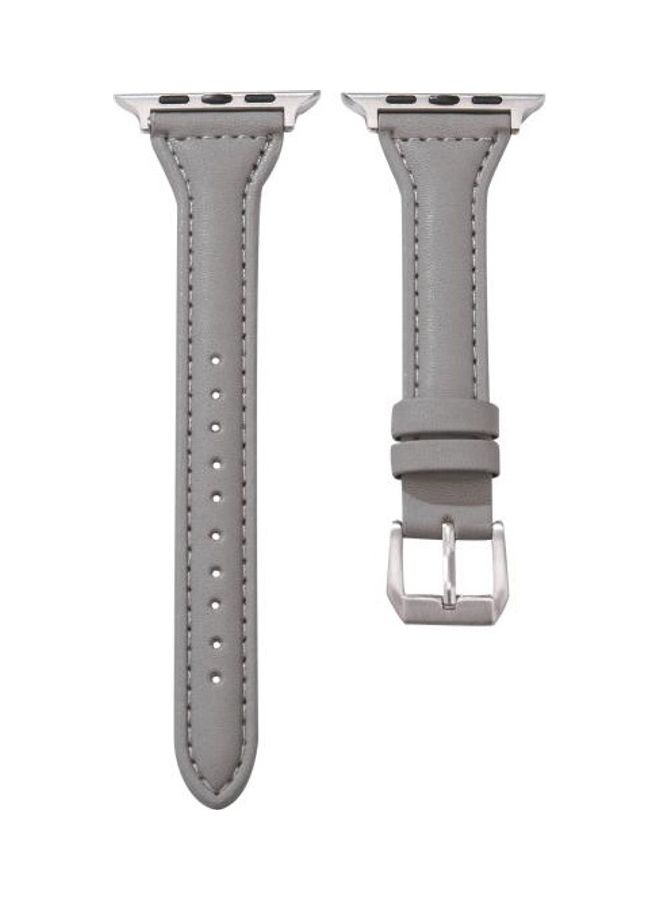 NIBEMINENT Ethnic Replacement Watchband for Apple Watch Series 1/2/3/4/5/6/7/SE 42/44/45mm Grey - Image 2