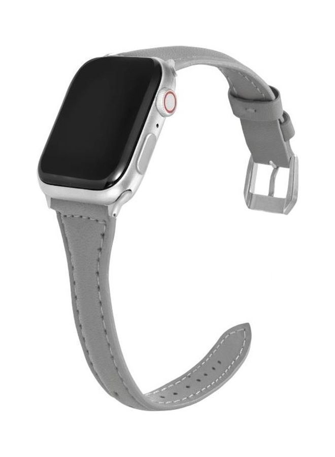 NIBEMINENT Ethnic Replacement Watchband for Apple Watch Series 1/2/3/4/5/6/7/SE 42/44/45mm Grey - Image 3