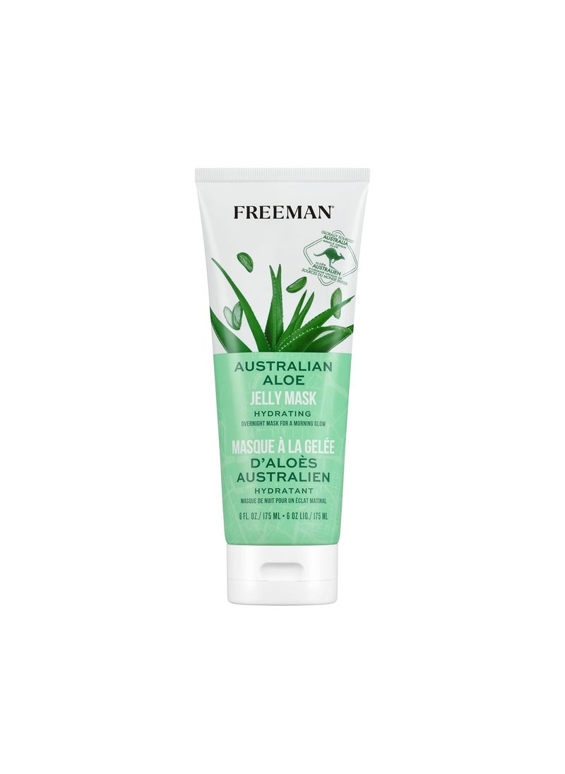Freeman - Freeman Exotic Blends Australian Aloe Jelly Mask LeaveOn Overnight Facial Mask Calm Soothe Irritation  Hydrate Dry Skin Clean Skincare For All Skin Types 6 fl oz175 ml Tube - Image 1