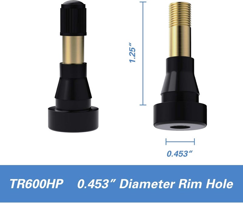 CKAuto TR600HP High Pressure Brass Rubber Snap-in Tire Valve Stem (50pcs/Bag) - Image 4