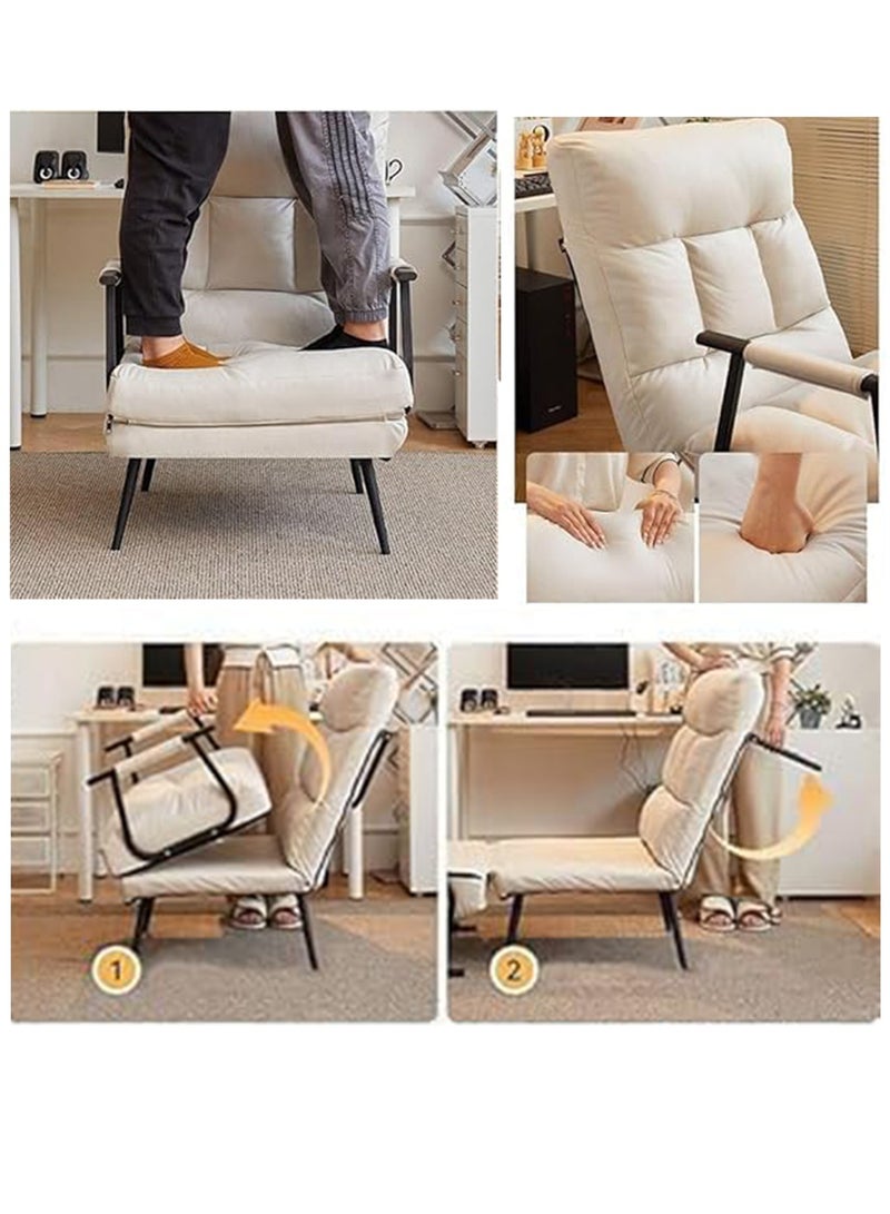LIMOS Folding Sofa Recliner Arm Chair Convertible Sofa Bed Sleeper Chair 5 Position Adjustable Backrest  - Image 3