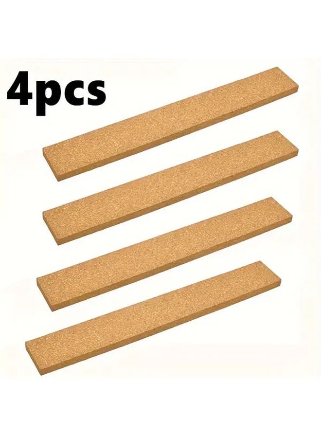 4 Pieces Self Adhesive Cork Board Strips Set For Notes Photos Schedules - Image 1