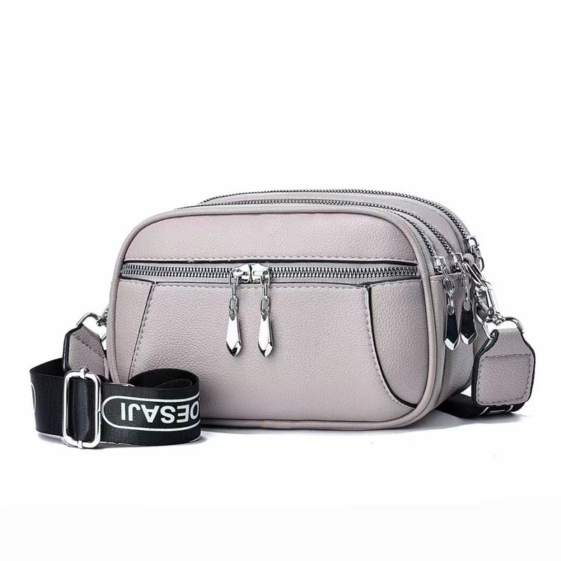 Genuine Leather Texture Multi-Layer Camera Bag Fashionable All-Match Simple Messenger Bag High-Grade Casual Shoulder Bag - Image 4