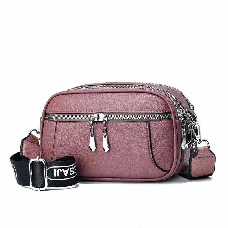 Genuine Leather Texture Multi-Layer Camera Bag Fashionable All-Match Simple Messenger Bag High-Grade Casual Shoulder Bag - Image 5