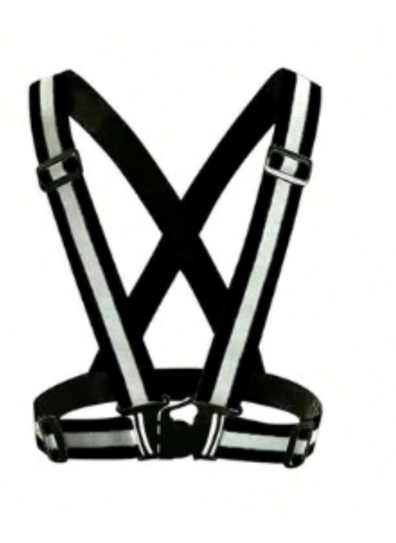 Huitich - High-Visibility Reflective Safety Belt, Safety Waist Belt, and Safety Jacket Black - Image 1