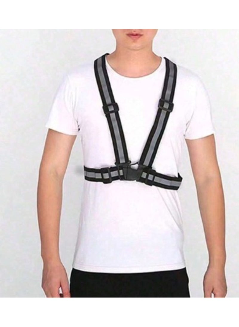 Huitich - High-Visibility Reflective Safety Belt, Safety Waist Belt, and Safety Jacket Black - Image 1