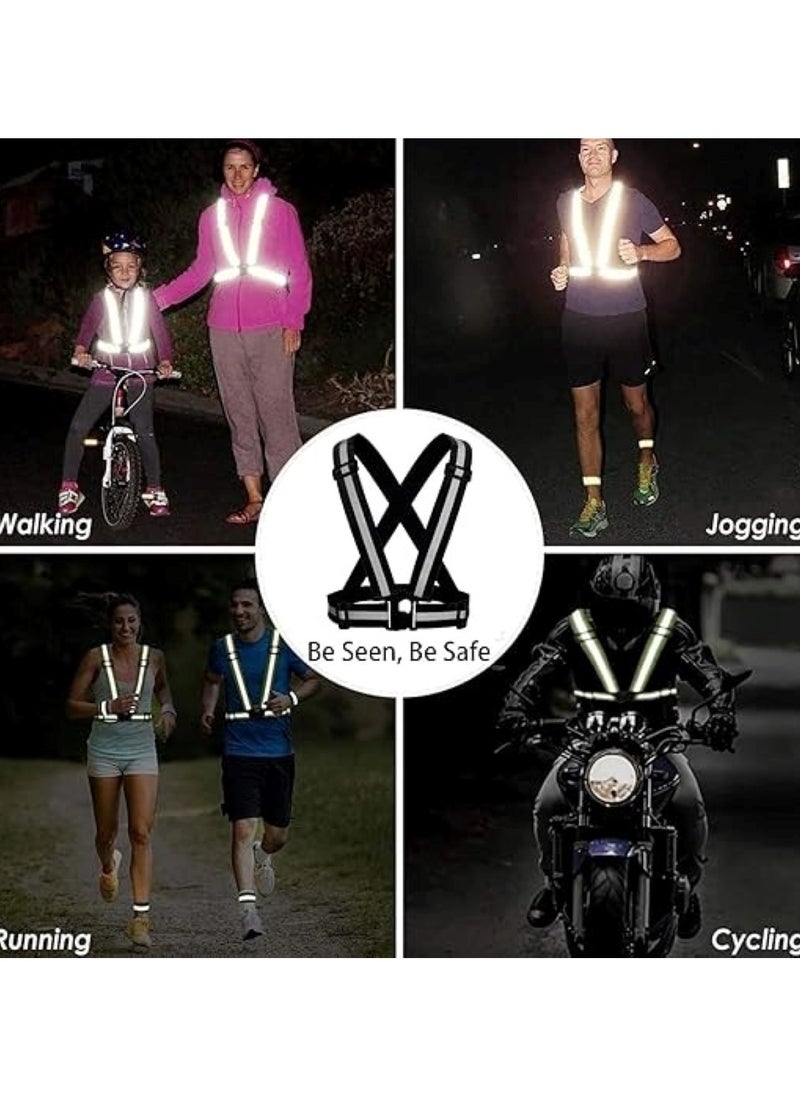 Huitich - High-Visibility Reflective Safety Belt, Safety Waist Belt, and Safety Jacket Black - Image 1