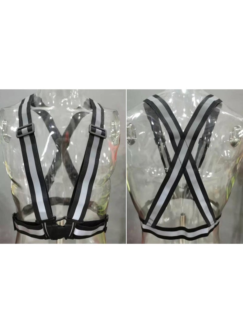 Huitich - High-Visibility Reflective Safety Belt, Safety Waist Belt, and Safety Jacket Black - Image 1