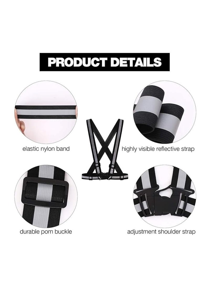 Huitich - High-Visibility Reflective Safety Belt, Safety Waist Belt, and Safety Jacket Black - Image 1