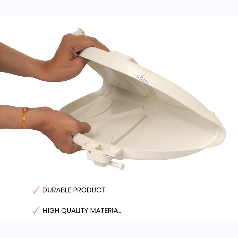 TRIBHU TRIBHU Heavy Plastic Water tank lid, Pure Unbreakable Lid, Hinge Type, Durable, 500 L - 2000 L Water Tank Capacity, Round Shape, Closing Lid, (White, 2 Pcs)  - Image 5