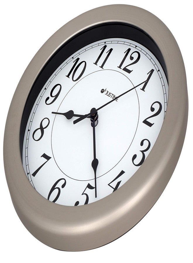 JUSTIME 8.5 inch Water Resistant Wall Clock for Bathroom Clock for Wall Decor Small Space Kitchen Clocks Office Boat RV Silent Wall Clock Non Ticking - Image 2