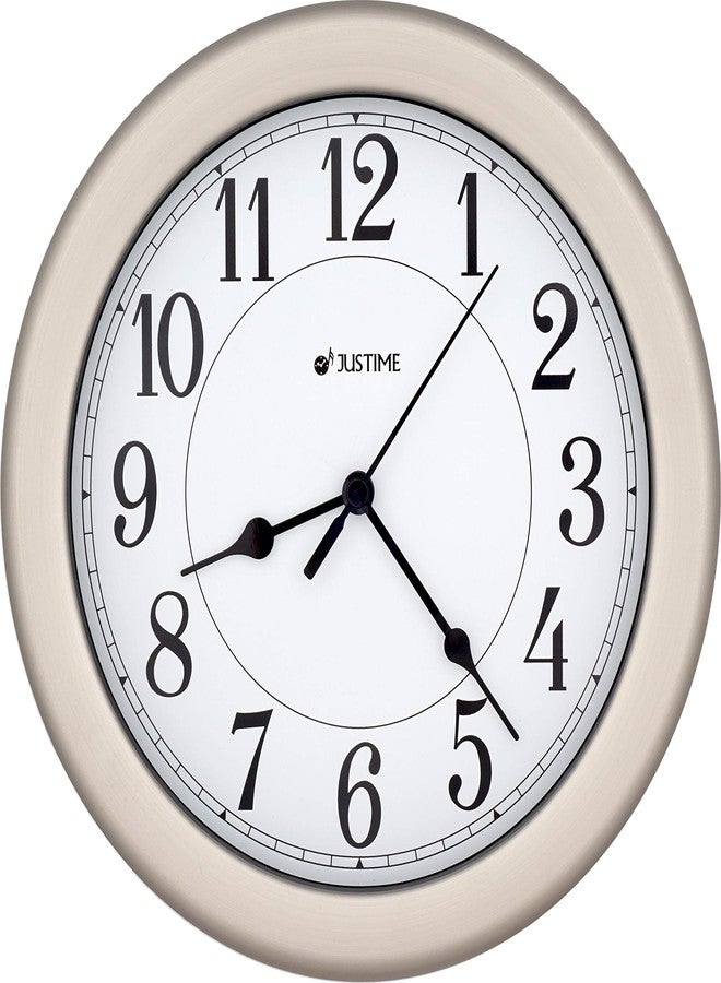 JUSTIME 8.5 inch Water Resistant Wall Clock for Bathroom Clock for Wall Decor Small Space Kitchen Clocks Office Boat RV Silent Wall Clock Non Ticking - Image 1