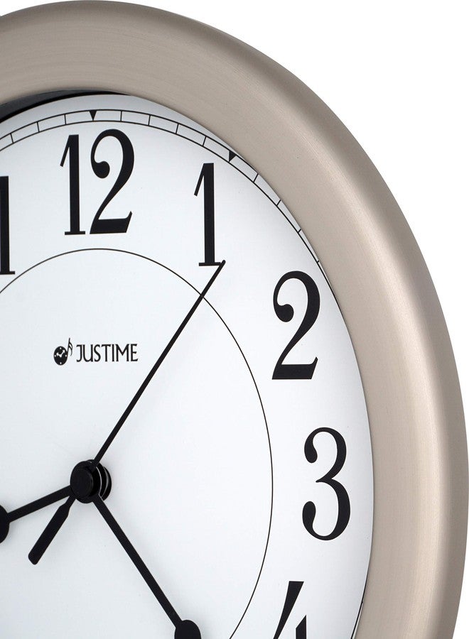 JUSTIME 8.5 inch Water Resistant Wall Clock for Bathroom Clock for Wall Decor Small Space Kitchen Clocks Office Boat RV Silent Wall Clock Non Ticking - Image 3