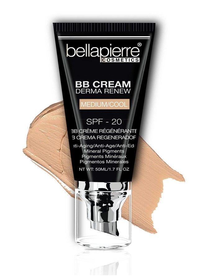 BellaPierre Bb Cream With Spf 20 Tinted Sunscreen Concealer Foundation & Moisturizing Face Cream | New & Improved Formula + Pump Top Applicator | Nontoxic & Paraben Free | 1.7 Oz Medium Cool - Image 1