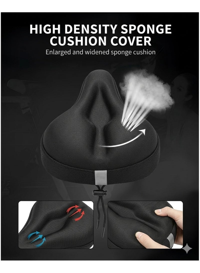 Trendify 3D Soft Thickened Padded Bicycle Seat Cover, Breathable Anti-Slip Bike Saddle Cushion Pad for Long-Distance Riding, Mountain and Road Bike Seat Cover 29 × 19 × 2.9 cm - Image 3