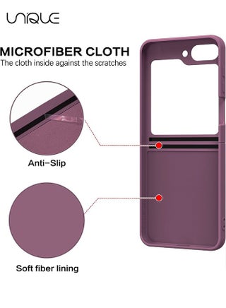 For Samsung Galaxy Z Flip 5 Phone Case with Ring Stand Shockproof Full Body Protection Phone Case for Galaxy Z Flip 5 5G 6.7 Inch, Purple - view 5