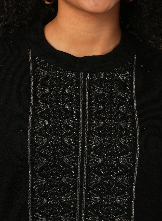 globus Placement Weave Knitted Loose Fit Winter Wear Kurta